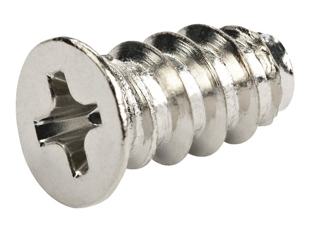 StarTech.com 50-Pack M5 Screws, 10mm Long Computer/PC Case Fan Screws, Self-Tapping Computer Case Fan Mounting Screws, Phillips/Flat Head, Fits M5 Fan Holes, Steel Zinc Plated - Computer Case Fan Screws (M5FANSCREW10) - Screw kit - silver
