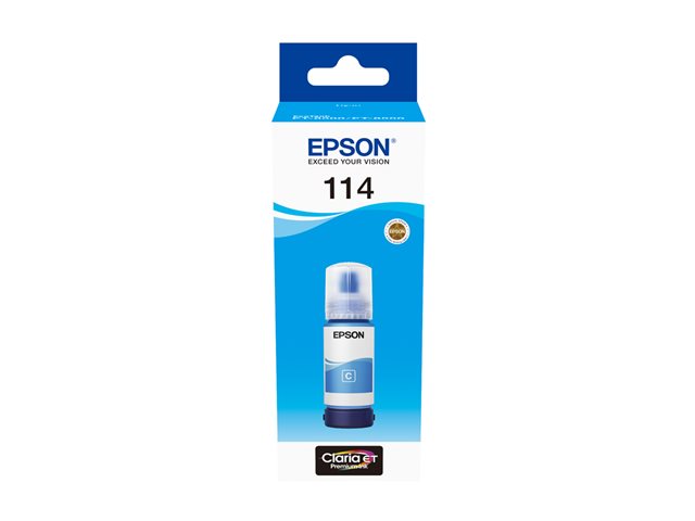 Epson 114 - 70 ml - cyan - original - ink refill - for EcoTank ET-8500, ET-8550
