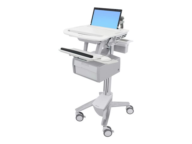 Ergotron StyleView - Cart - open architecture - for notebook / PC equipment - lockable - medical - aluminium, zinc-plated steel, high-grade plastic - screen size: up to 17.3\"