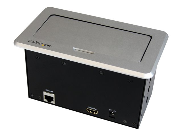 StarTech.com Conference Table Connectivity Pop up Box with AV and Data Ports - HDMI, VGA, Component, MDP to HDMI Output (BOX4HDECP) - Mounting plate - HD-15, RCA X 2, RJ-45, mini-phone stereo 3.5 mm, RCA, HDMI, USB Type A, mini-DisplayPort