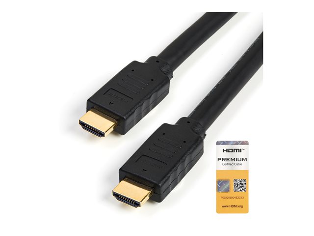 StarTech.com StarTech.com Premium Certified High Speed HDMI 2.0 Cable with Ethernet - 23ft 7m - 3D Ultra HD 4K 60Hz - 23 feet Long HDMI Male to Male Cord (HDMM7MP) - HDMI cable with Ethernet - HDMI male to HDMI male - 7 m - black - for P/N: KITBXDOCKPEU, KITBXDOCKPNA, KITBXDOCKPUK, KITBZDOCK, USBC-HDMI-CDP2HD4K60