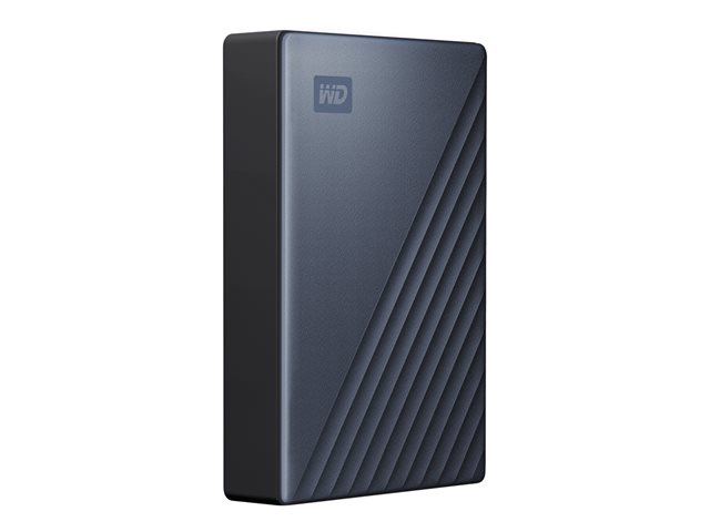 WD My Passport Ultra WDBFTM0040BBL - Hard drive - encrypted - 4 TB - external (portable) - USB 3.0 (USB-C connector) - 256-bit AES - blue