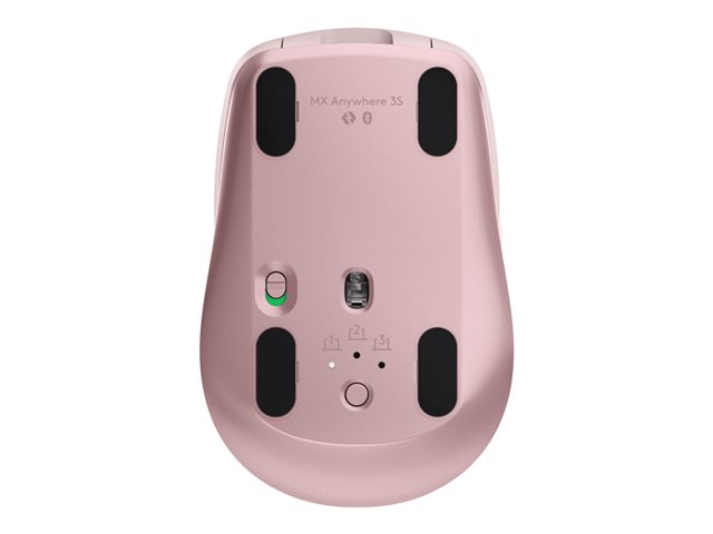 Logitech MX Anywhere 3S - Mouse - optical - 6 buttons - wireless - Bluetooth - rose