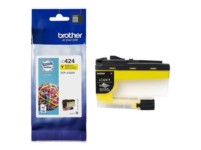 Brother LC424Y - Yellow - original - ink cartridge - for Brother DCP-J1200W