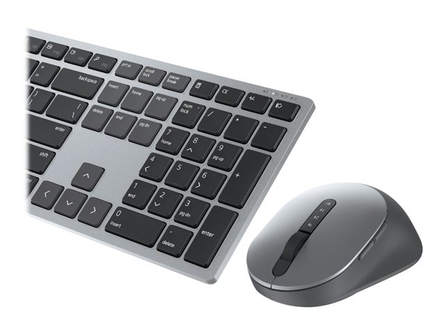 Dell Premier Multi-Device KM7321W - Keyboard and mouse set - wireless - 2.4 GHz, Bluetooth 5.0 - QWERTY - UK - titan grey