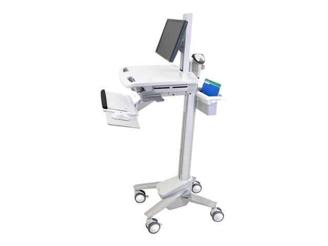 Ergotron StyleView - Cart - for LCD display / PC equipment - medical - plastic, aluminium, zinc-plated steel - grey, white, polished aluminium - screen size: up to 24\"
