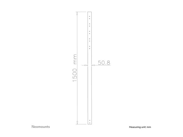 Neomounts FPMA-CP150 - Mounting component (extension pole) - for LCD display - silver
