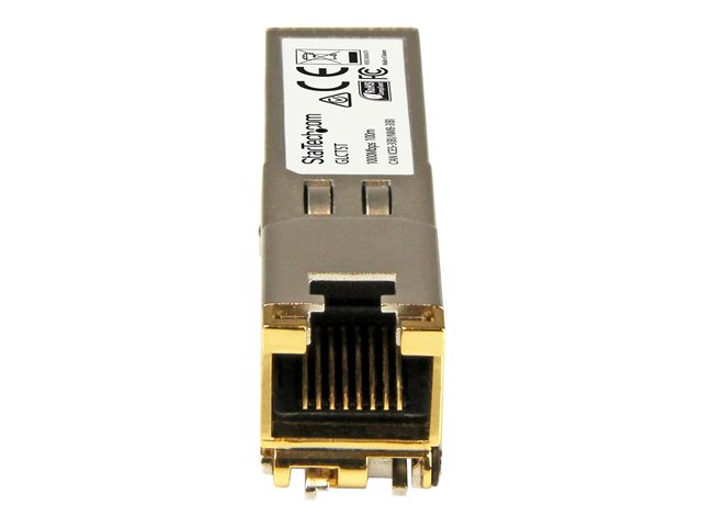 StarTech.com Extreme Networks 10050 Compatible SFP Module - 1000BASE-T - SFP to RJ45 Cat6/Cat5e - 1GE Gigabit Ethernet SFP - RJ-45 100m Mini GBIC Transceiver - Lifetime Warranty (10050-ST) - SFP (mini-GBIC) transceiver module (equivalent to: Extreme Networks 10050) - GigE - 10Base-T, 100Base-TX, 1000Base-T - RJ-45 - up to 100 m