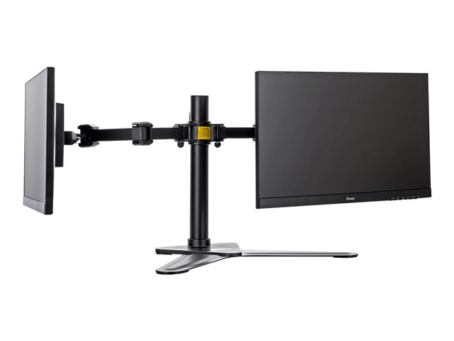 Iiyama DS1002D-B1 - Stand - adjustable arm - for 2 monitors - black - screen size: 10\"-30\" - desktop stand - for ProLite E2783QSU-B1, XU2495WSU-B1, XUB2495WSU-B1