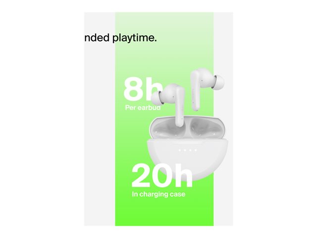 Belkin SoundForm Rhythm - True wireless earphones with mic - in-ear - Bluetooth - white