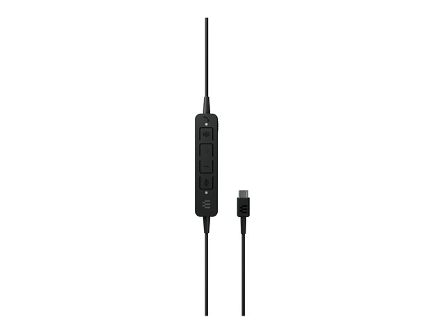 EPOS ADAPT 160T ANC USB-C - ADAPT 100 Series - headset - on-ear - wired - active noise cancelling - USB-C - black - Certified for Microsoft Teams, Optimised for UC