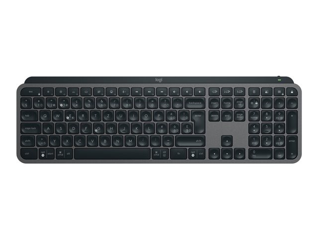 Logitech MX Keys S - Keyboard - backlit - wireless - Bluetooth LE - AZERTY - French - key switch: Scissor-Key - pale grey