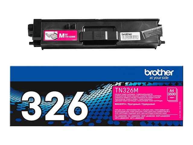 Brother TN326M - Magenta - original - toner cartridge - for Brother DCP-L8400, DCP-L8450, HL-L8250, HL-L8350, MFC-L8650, MFC-L8850