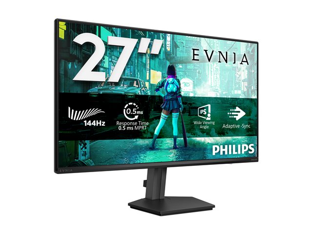 Philips Evnia 3000 27M2N3200NF - LED monitor - gaming - 27\" - 1920 x 1080 Full HD (1080p) @ 144 Hz - Fast IPS - 300 cd/m² - 1500:1 - HDR10 - 0.5 ms - HDMI, DisplayPort - charcoal