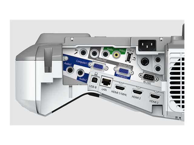 Epson EB-695Wi - 3LCD projector - 3500 lumens (white) - 3500 lumens (colour) - WXGA (1280 x 800) - 16:10 - 720p - LAN - grey, white