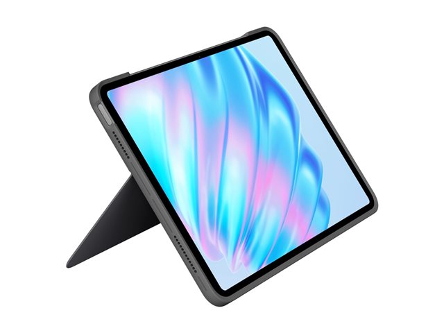 Logitech Combo Touch - Keyboard and folio case - with trackpad - backlit - Apple Smart connector - AZERTY - French - oxford grey - for Apple 11-inch iPad Air (M2)