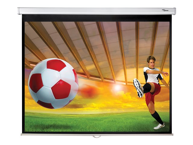 Optoma DS-3084PWC - Projection screen - ceiling mountable, wall mountable - 84\" (213 cm) - 4:3 - Matte White - white