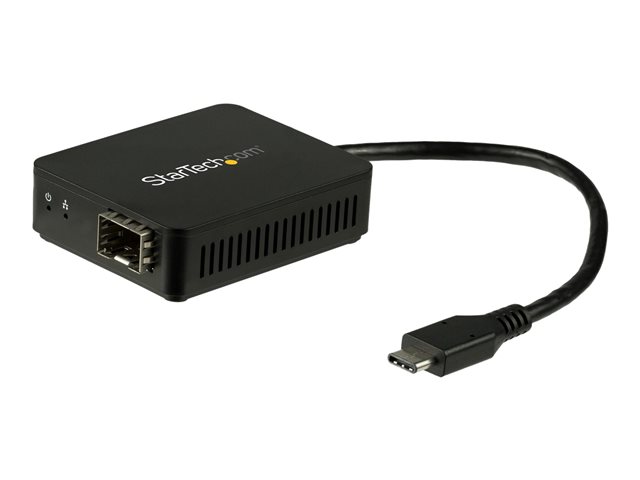 StarTech.com USB C to Fiber Optic Converter - Open SFP - 1000BASE-SX/LX - Windows / Mac / Linux - USB Ethernet Adapter - USB Network Adapter (US1GC30SFP) - Network adapter - USB-C - 1000Base-LX/1000Base-SX x 1 - black