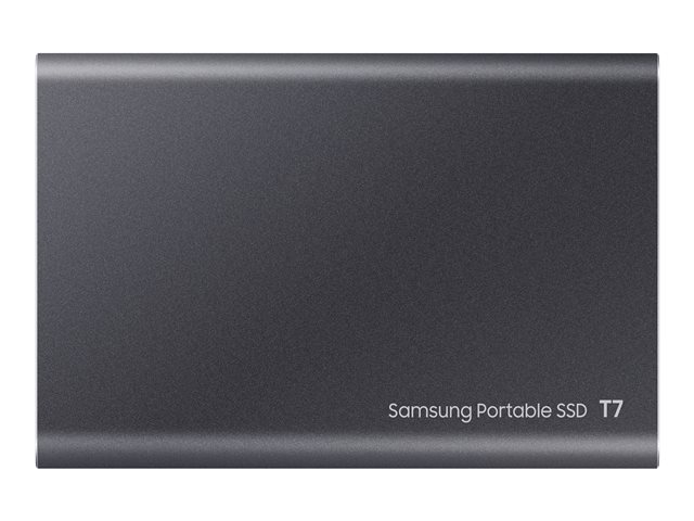 Samsung T7 MU-PC1T0T - Solid state drive - encrypted - 1 TB - external (portable) - USB 3.2 Gen 2 (USB-C connector) - 256-bit AES - titan grey