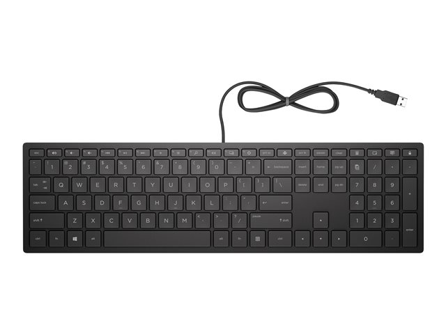 HP Pavilion 300 - Keyboard - USB - English - jet black - for Pavilion 24, 27, 590, 595, TP01
