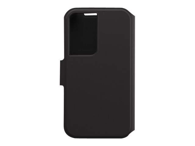 OtterBox Strada Series Via - Flip cover for mobile phone - synthetic rubber, polycarbonate - black night - for Samsung Galaxy S22