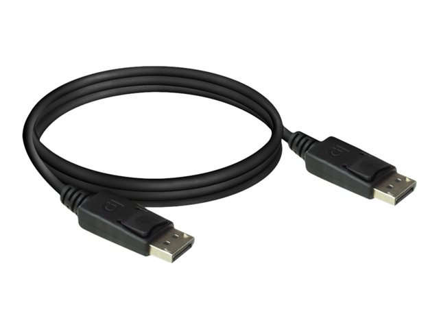DisplayPort kabel - DisplayPort (M) naar DisplayPort (M) - DisplayPort 1.2 - 1 m - gevormd, ondersteunt 4K60Hz (3840 x 2160) - zwart