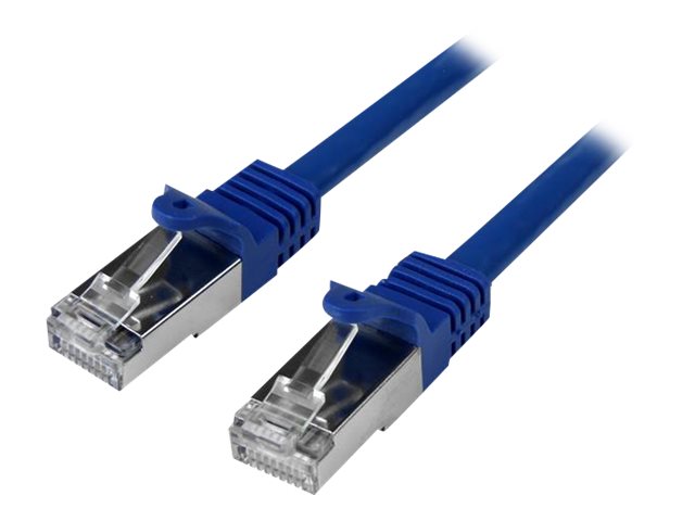 StarTech.com 3m CAT6 Ethernet Cable, 10 Gigabit Shielded Snagless RJ45 100W PoE Patch Cord, CAT 6 10GbE SFTP Network Cable w/Strain Relief, Blue, Fluke Tested/Wiring is UL Certified/TIA - Category 6 - 26AWG (N6SPAT3MBL) - Patch cable - RJ-45 (M) to RJ-45 (M) - 3 m - SFTP / 50 micron - CAT 6 - molded, snagless - blue
