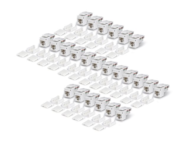 Cat6 Keystone Jack 24-Pack 90-Deg 110