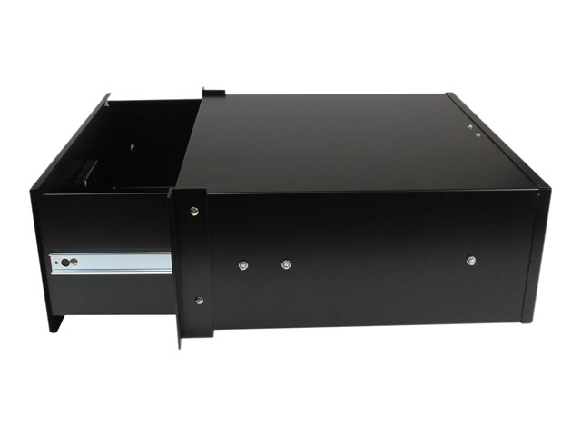 StarTech.com 4U Black Steel Storage Drawer for 19in Racks and Cabinets - Rack storage drawer - 4U - 4UDRAWER - Rack storage drawer - 4U - for P/N: CABSCRWS1224, RK2537BKM, RK3236BKF, RK4236BKB, RK4242BK24, RK4242BK30, RKQMCAB12V2