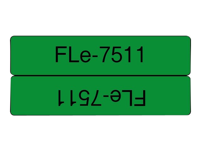 Brother - Polyester - black on green - 21 x 45 mm 72 label(s) (1 roll(s) x 72) die cut labels - for P-Touch PT-D800W, PT-P900W, PT-P950NW