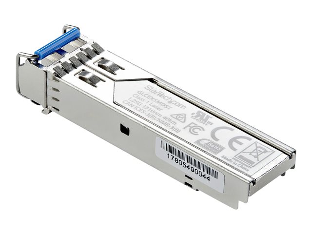 StarTech.com MSA Uncoded Compatible SFP Module, 1000BASE-EX, 1GbE Single Mode (SMF) Fiber Optic Transceiver, 1GE Gigabit Ethernet SFP, LC Connector, 40km, 1310nm, DDM, Mini GBIC Module - Lifetime Warranty (SFP1000EXST) - SFP (mini-GBIC) transceiver module - 1GbE - 1000Base-EX - LC single-mode - up to 40 km - 1310 nm