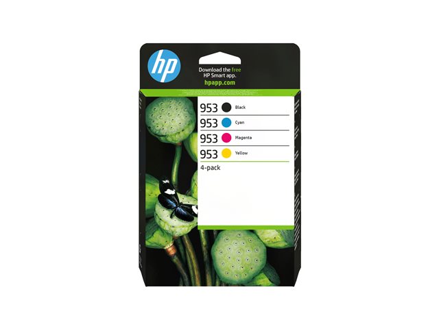 HP 953 - 4-pack - black, yellow, cyan, magenta - original - ink cartridge - for Officejet Pro 7740, 7740 Wide Format, 8210, 8216, 8218, 8710, 8715, 8720, 8725, 8730, 8740