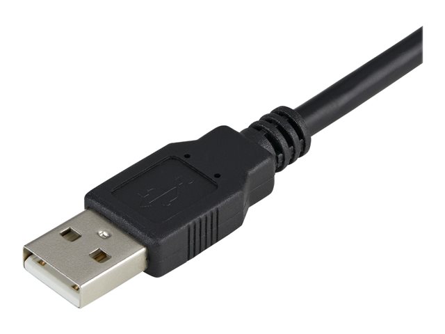 StarTech.com USB to Serial Adapter - 1 port - USB Powered - FTDI USB UART Chip - DB9 (9-pin) - USB to RS232 Adapter (ICUSB2321F) - Serial adapter - USB - RS-232 - black