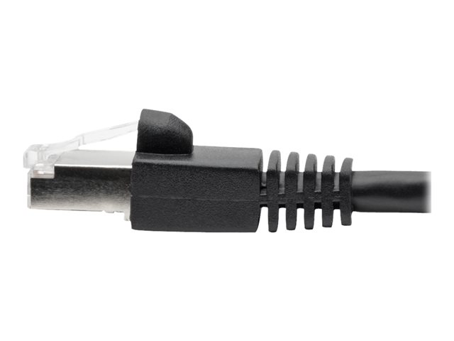 Eaton Tripp Lite Series Cat6a 10G Snagless Shielded STP Ethernet Cable (RJ45 M/M), PoE, Black, 1 ft. (0.31 m) - Patch cable - RJ-45 (M) to RJ-45 (M) - 30 cm - STP - CAT 6a - IEEE 802.3af - molded, snagless, stranded - black