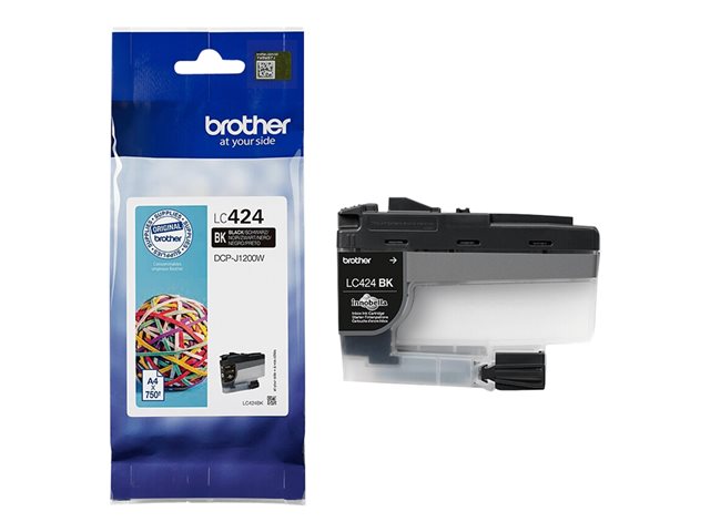 Brother LC424BK - Black - original - ink cartridge - for Brother DCP-J1200W