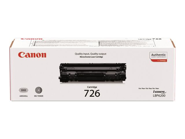 Canon CRG-726 - Black - original - toner cartridge - for i-SENSYS LBP6200d, LBP6230dw
