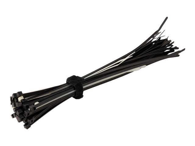 StarTech.com 6in Hook and Loop Cable Ties, 50 Pack, Black, Reusable Cable Straps, Adjustable and Flexible, Cord Organizer Tie/Wraps for Professional Cable Management - Wire Loop Ties (B506I-HOOK-LOOP-TIES) - Cable tie - hook and loop - 15 m - black (