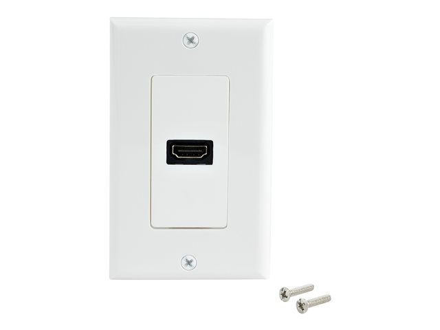 Single Outlet Female HDMI Wall Plate Wh