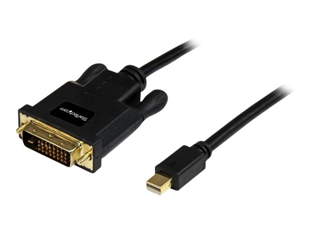 StarTech.com 10ft Mini DisplayPort to DVI Adapter Cable - Mini DP to DVI Video Converter - MDP to DVI Cable for Mac / PC 1920x1200 - Black (MDP2DVIMM10B) - DisplayPort cable - Mini DisplayPort (M) to DVI-D (M) - 3.04 m - black