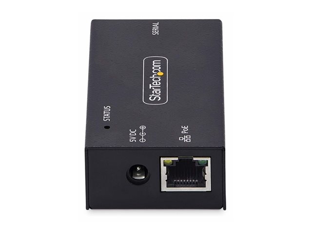StarTech.com Serial to Ethernet Adapter, IP LAN to RS232 DB9 Converter - Device server - PoE - 100Mb LAN, RS-232 - wall / DIN rail mountable - TAA Compliant