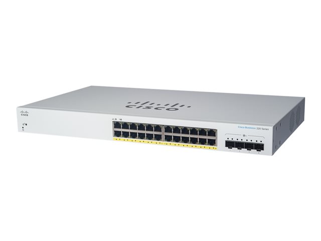 CBS220 Smart 24-port GE PoE 4x1G SFP