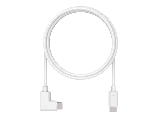 Compulocks 6ft Charge & Data USB-C to USB-C 90-Degree Cable Right Angle - USB cable - 24 pin USB-C (M) straight to 24 pin USB-C (M) right-angled - 1.83 m - white - for Compulocks BrandMe, Space Flex, Space Kiosk, Space Rail, Space Reach, Space Rise