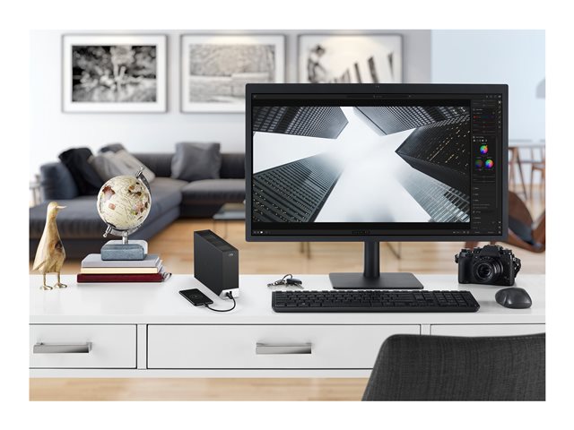 Seagate One Touch with hub STLC20000400 - Hard drive - 20 TB - external (desktop) - USB 3.0 - black - with Seagate Rescue Data Recovery