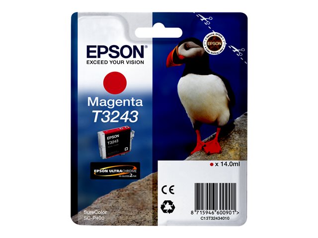 Epson T3243 - 14 ml - magenta - original - ink cartridge - for SureColor P400, SC-P400