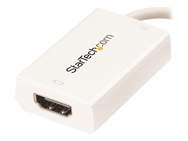 StarTech.com USB C to HDMI 2.0 Adapter with Power Delivery, 4K 60Hz USB Type-C to HDMI Display/Monitor Video Converter, 60W PD Pass-Through Charging Port, Thunderbolt 3 Compatible, White - USB-C Display Adapter (CDP2HDUCPW) - External video adapter - USB-C - HDMI - white