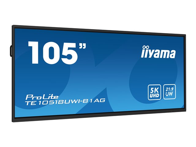 iiyama ProLite TE10518UWI-B1AG - 105\" Diagonal Class (104.6\" viewable) LED-backlit LCD display - interactive digital signage - with touchscreen - Android - 5K UHD (2160p) 5120 x 2160 - black, matte