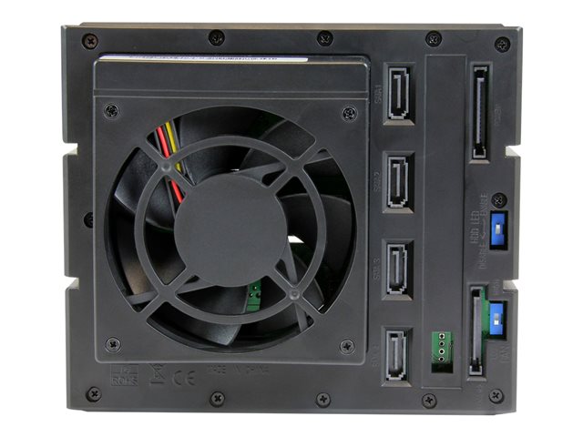 StarTech.com 4-Bay Mobile Rack Backplane - Trayless Hot Swap Mobile Rack Backplane for 3.5in SAS II/SATA III - 6 Gbps HDD (HSB4SATSASBA) - Storage mobile rack - 2.5\" - black