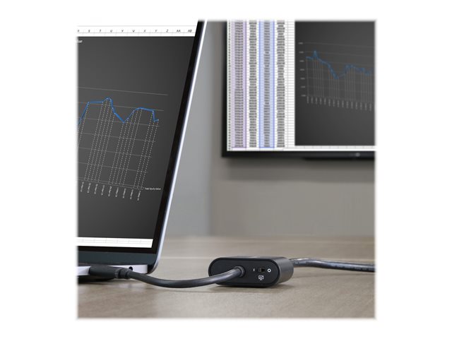 StarTech.com USB-C to VGA Adapter - 1920x1200 - USB C Adapter - USB Type C to VGA Monitor / Projector Adapter (CDP2VGASA) - External video adapter - USB-C - D-Sub