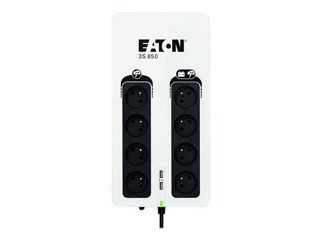 Eaton 3S 850 - UPS - AC 220-240 V - 510 Watt - 850 VA - 1-phase - USB - output connectors: 8