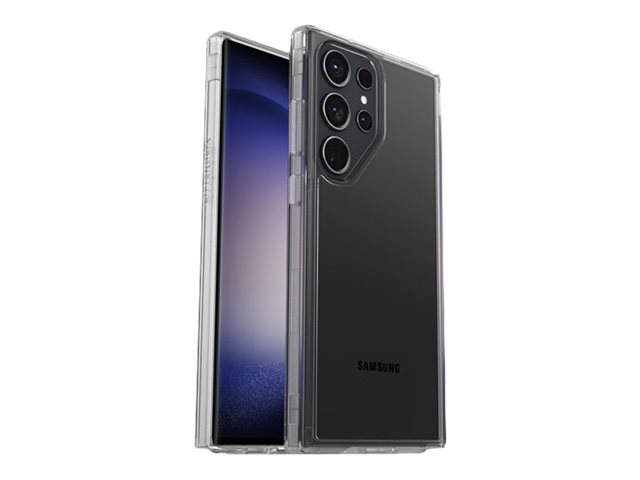 OtterBox Symmetry Series - Back cover for mobile phone - antimicrobial - polycarbonate, synthetic rubber - clear - for Samsung Galaxy S23 Ultra